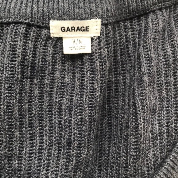 GARAGE blue v-neck sweater, Size M - Picture 3 of 4